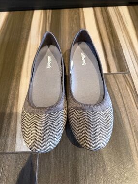 allbirds Women's Chevron Knit Ballet Flats in Gray